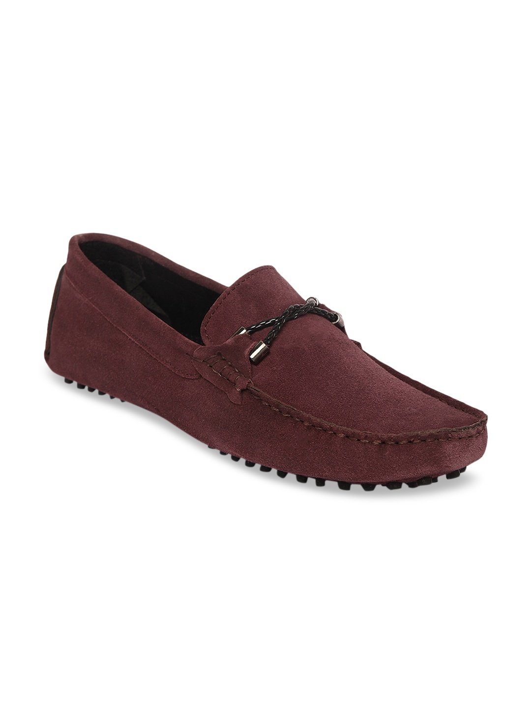 

MONKS & KNIGHTS Men Coffee Brown Leather Loafers