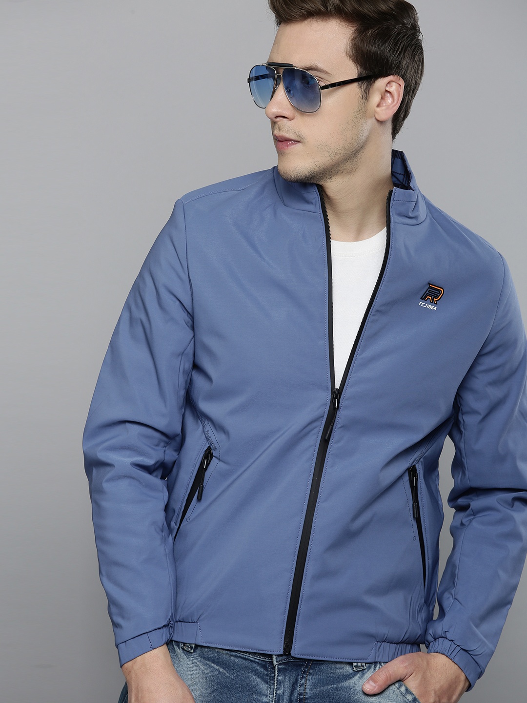 

Fort Collins Men Blue Solid Lightweight Outdoor Sporty Jacket