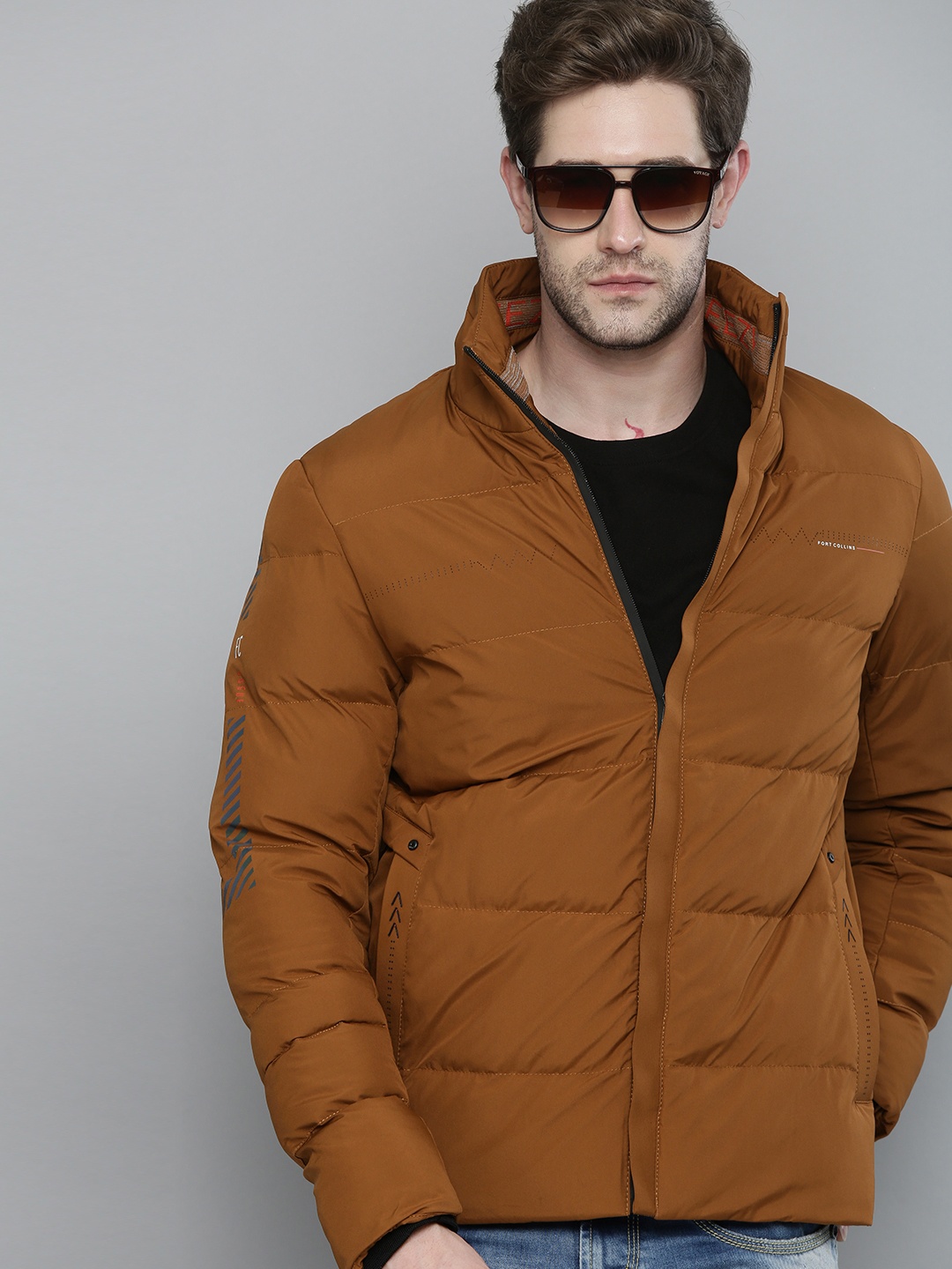 

Fort Collins Men Brown Solid Puffer Jacket