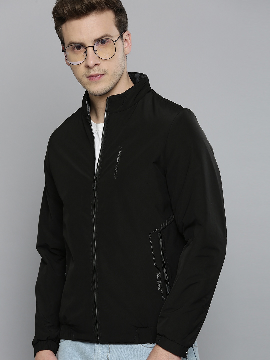 

Fort Collins Men Black Lightweight Outdoor Sporty Jacket