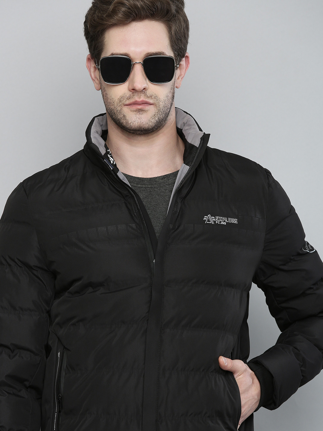 

Fort Collins Men Black Mock Collar Puffer Jacket