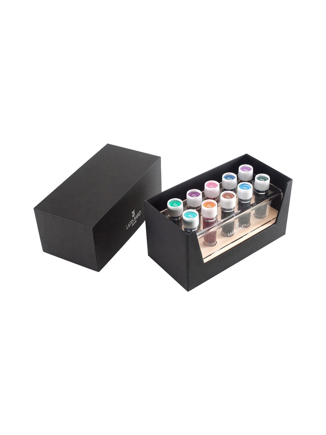 

Lapis Bard Set of 10 Multicolor Ink with Acrylic Stand, Multi