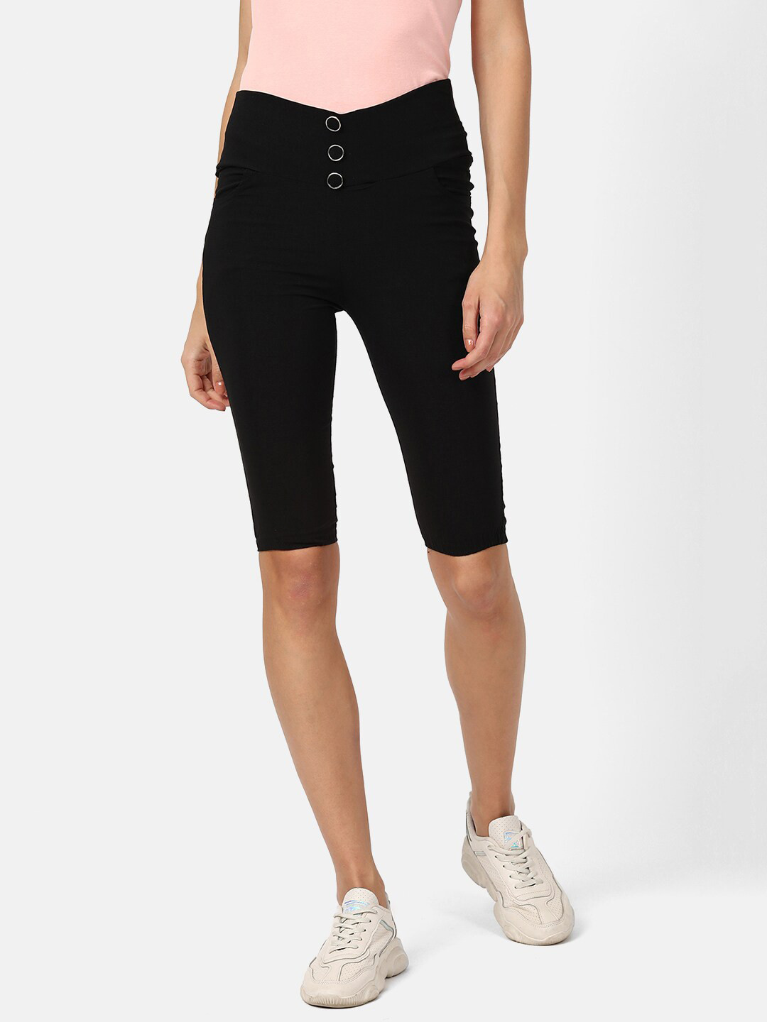 

V2 Value & Variety Women Black Capris