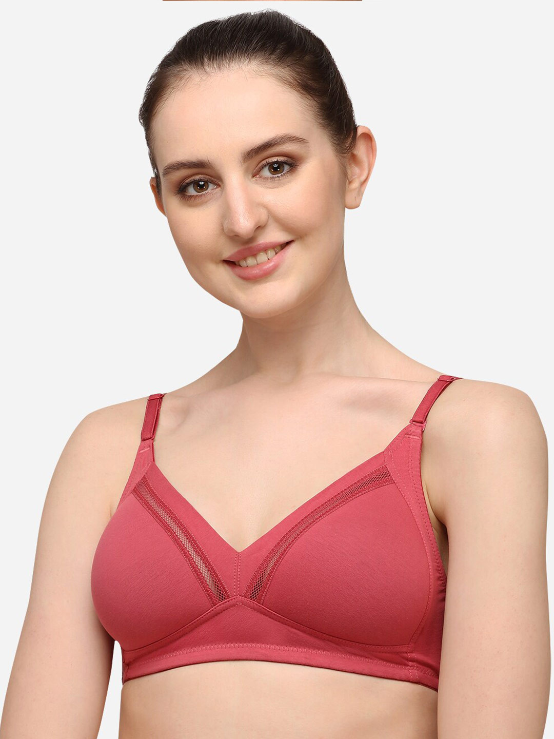 

Lenissa Pink T-shirt Bra-Half Coverage Lightly Padded L-111