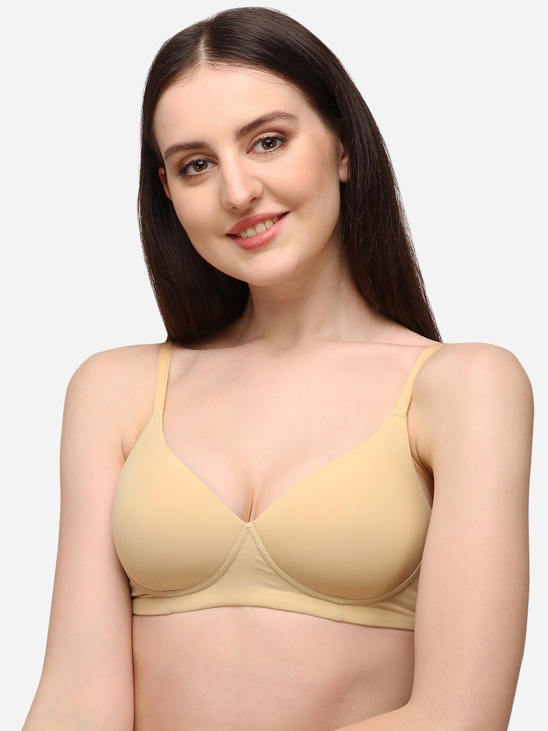 

Lenissa Nude-Coloured T-shirt Bra-Half Coverage Lightly Padded L-106