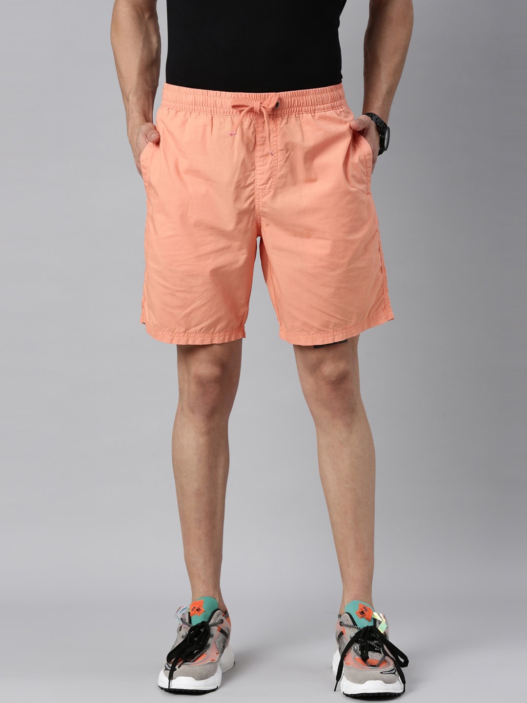 

Breakbounce Men Orange Slim Fit Low-Rise Regular Shorts