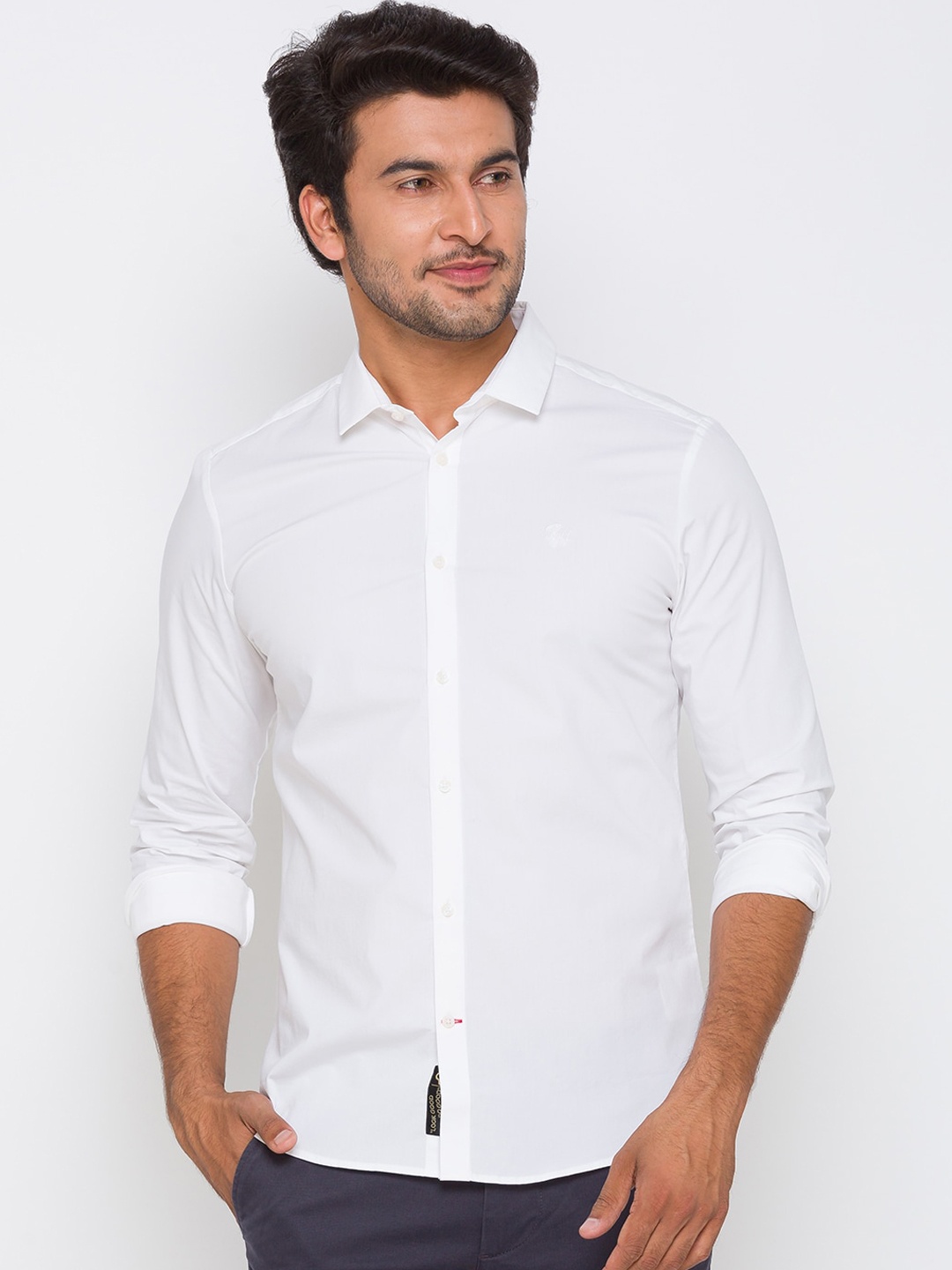 

Being Human Men White Slim Fit Casual Shirt