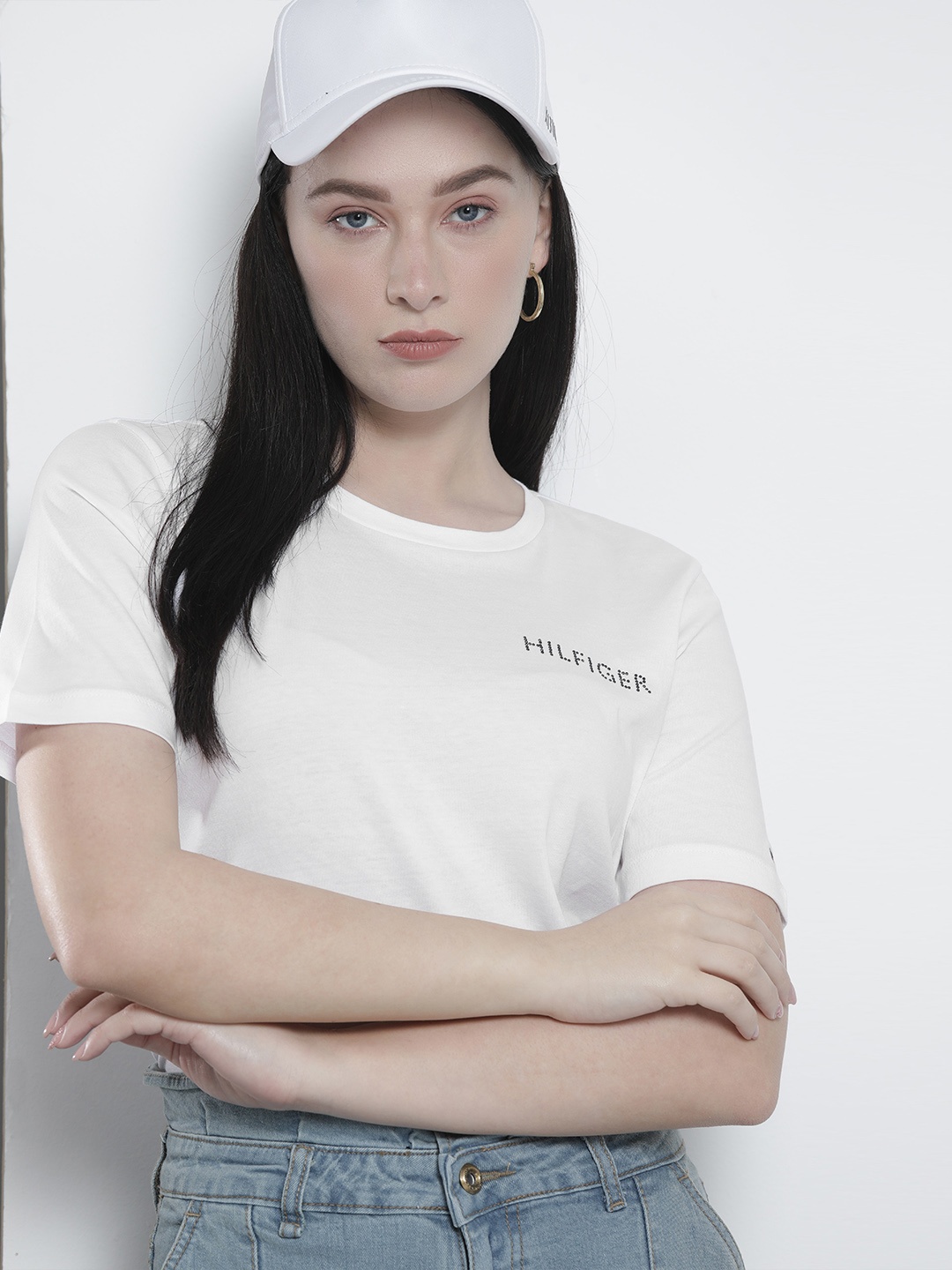 

Tommy Hilfiger Women White Organic Cotton T-shirt