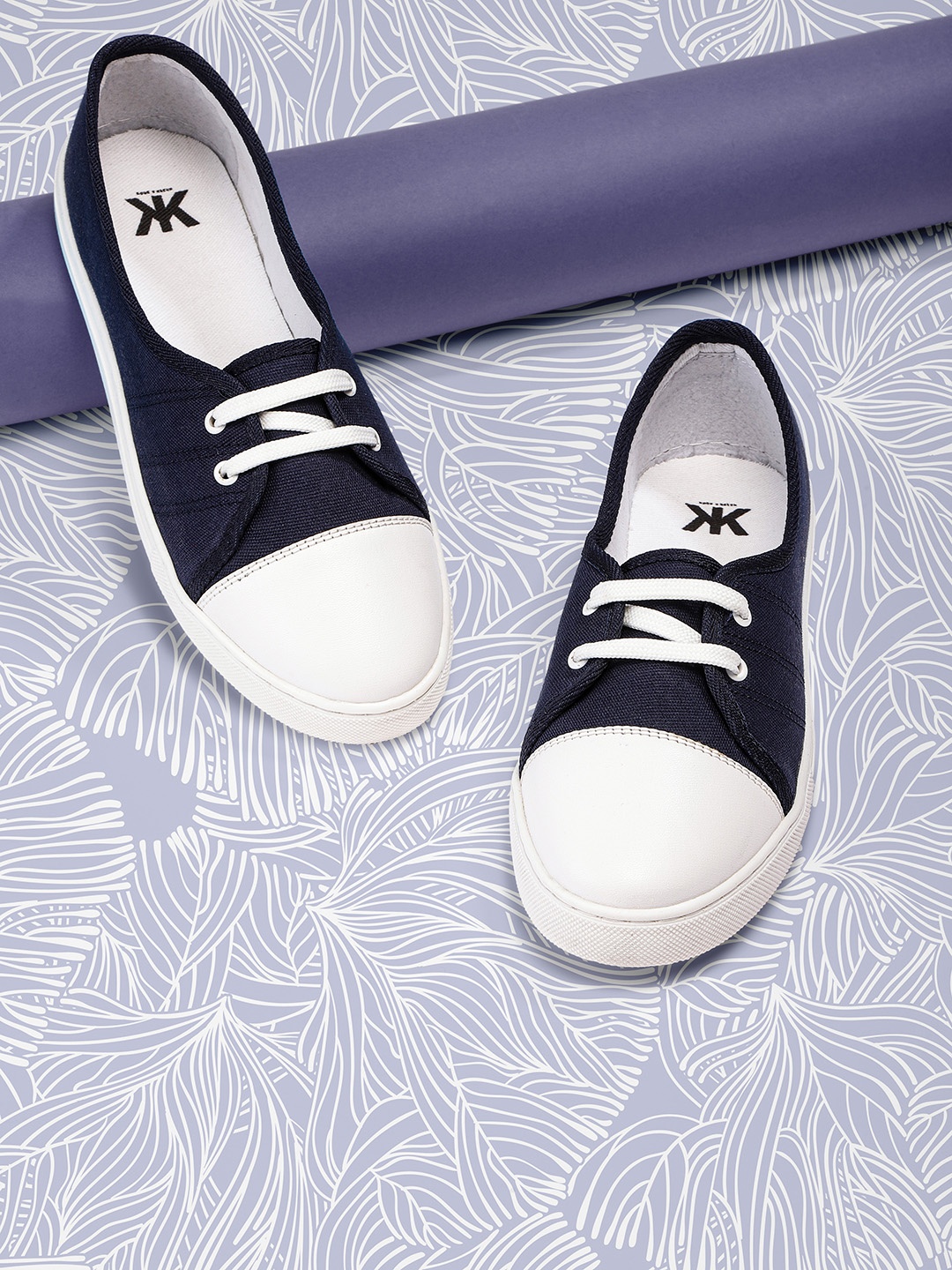 

Kook N Keech Women Navy Blue Solid Sneakers