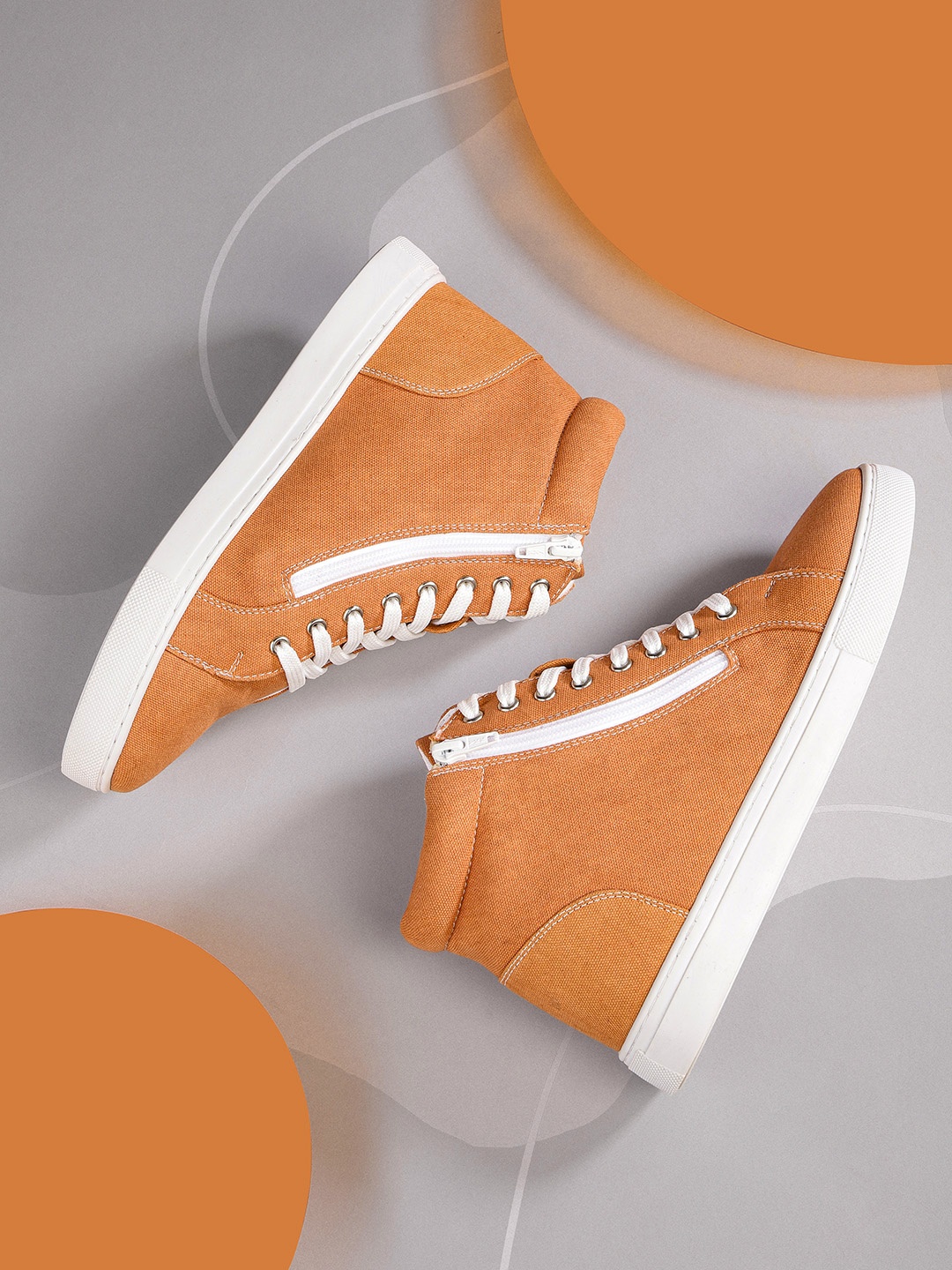 

Kook N Keech Women Tan Brown Solid Mid-Top Sneakers