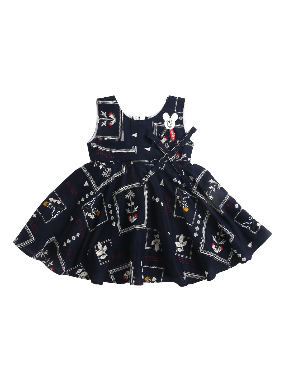 

The Magic Wand Girls Navy Blue Applique Fit& Flare Dress