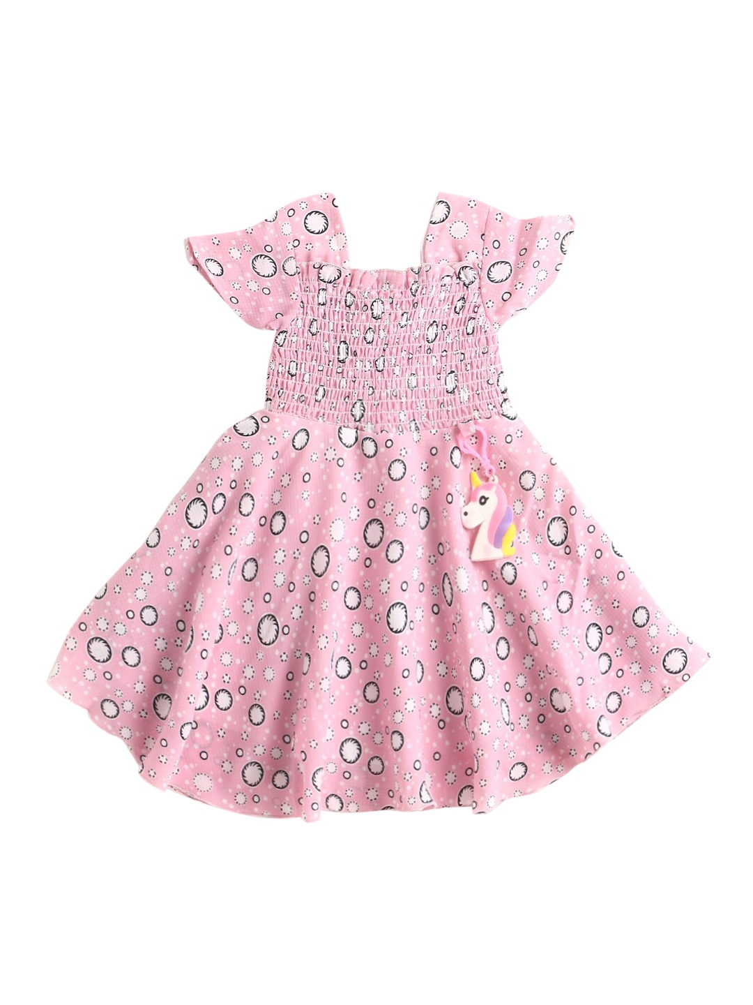 

The Magic Wand Girls Pink Printed Dress