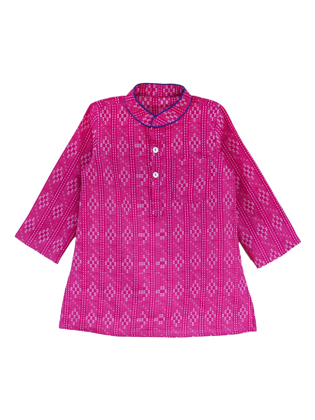 

My Little Lambs Boys Pink Geometric Kurta