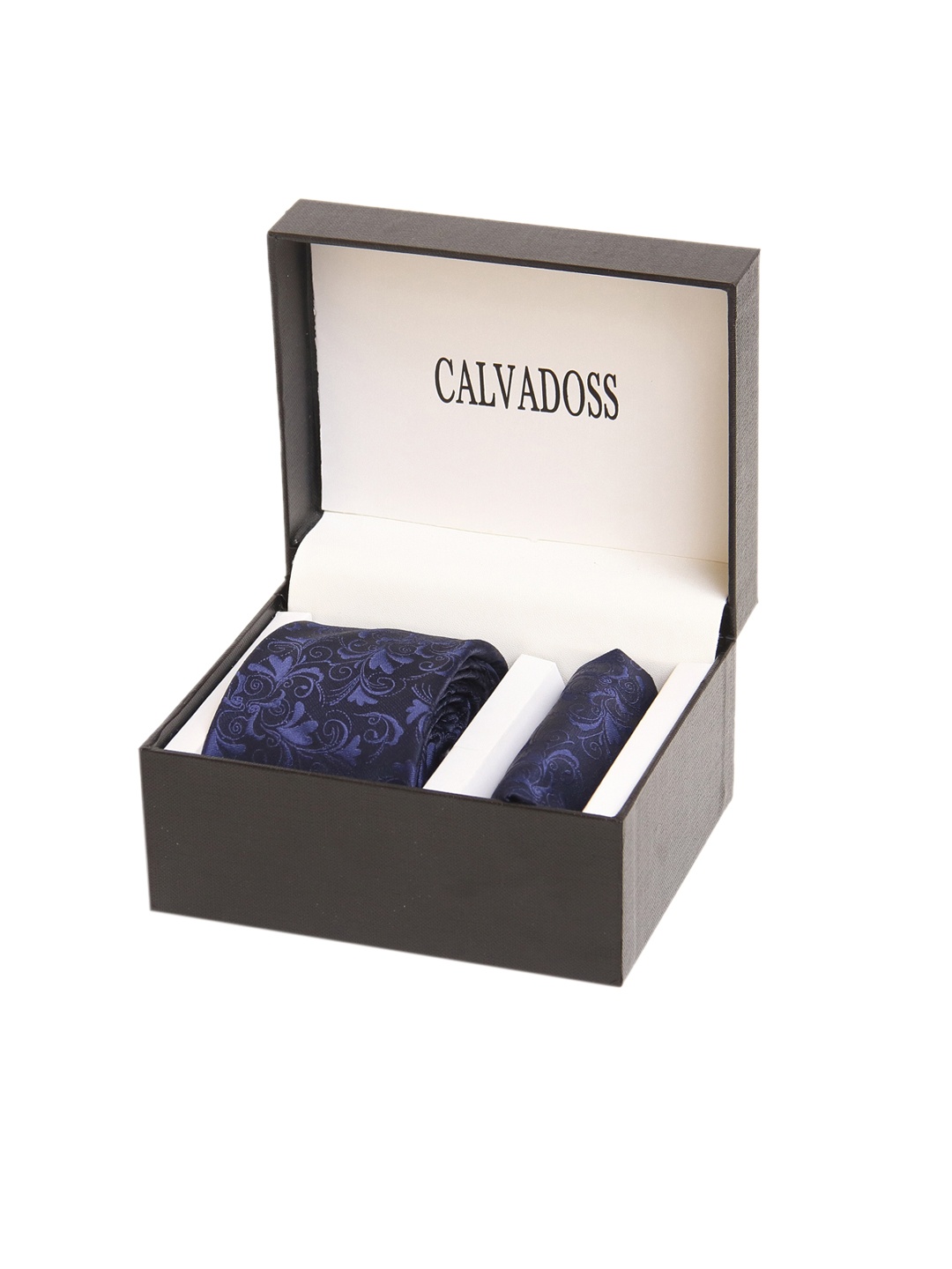 

Calvadoss Men Navy Blue Printed Microfiber Accessory Gift Set