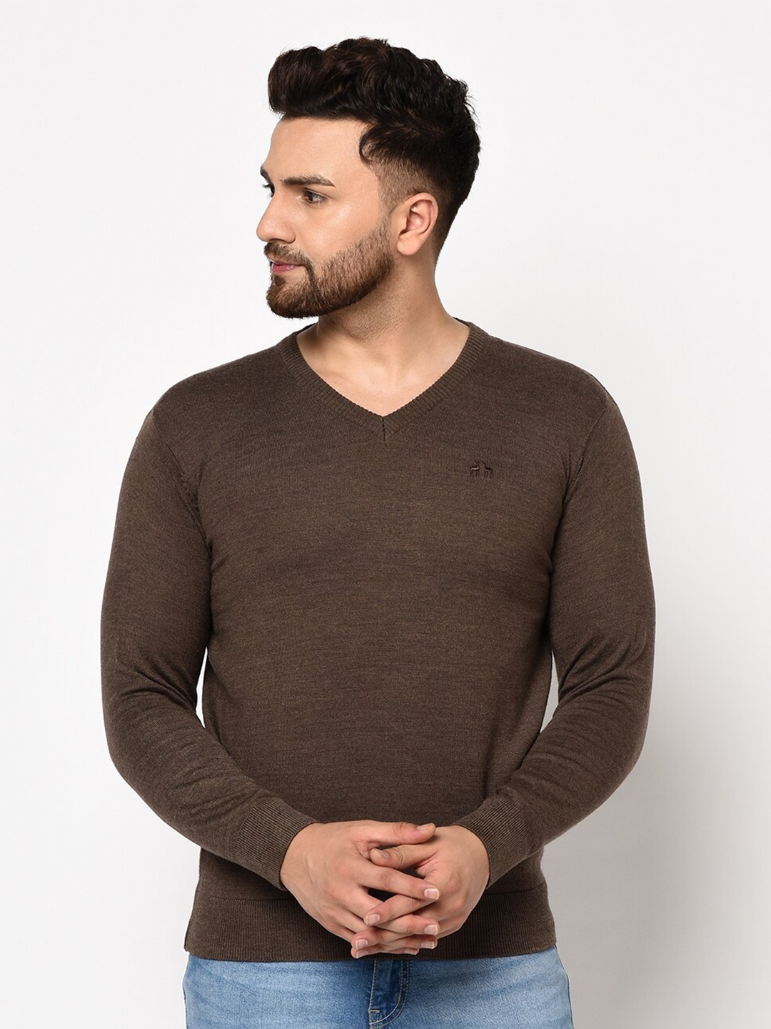 

98 Degree North Men Coffee Brown Sweater