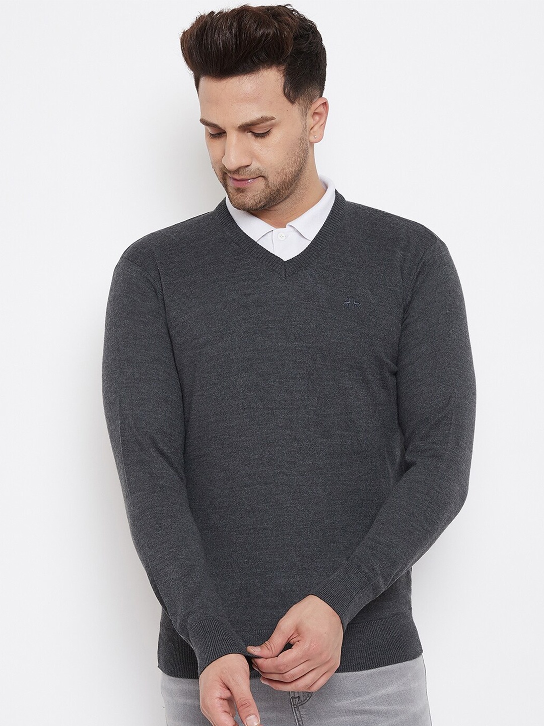 

98 Degree North Men Charcoal Sweater