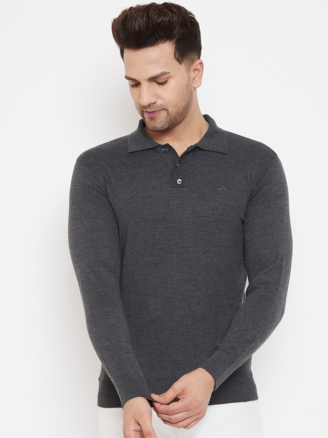 

98 Degree North Men Charcoal Sweater