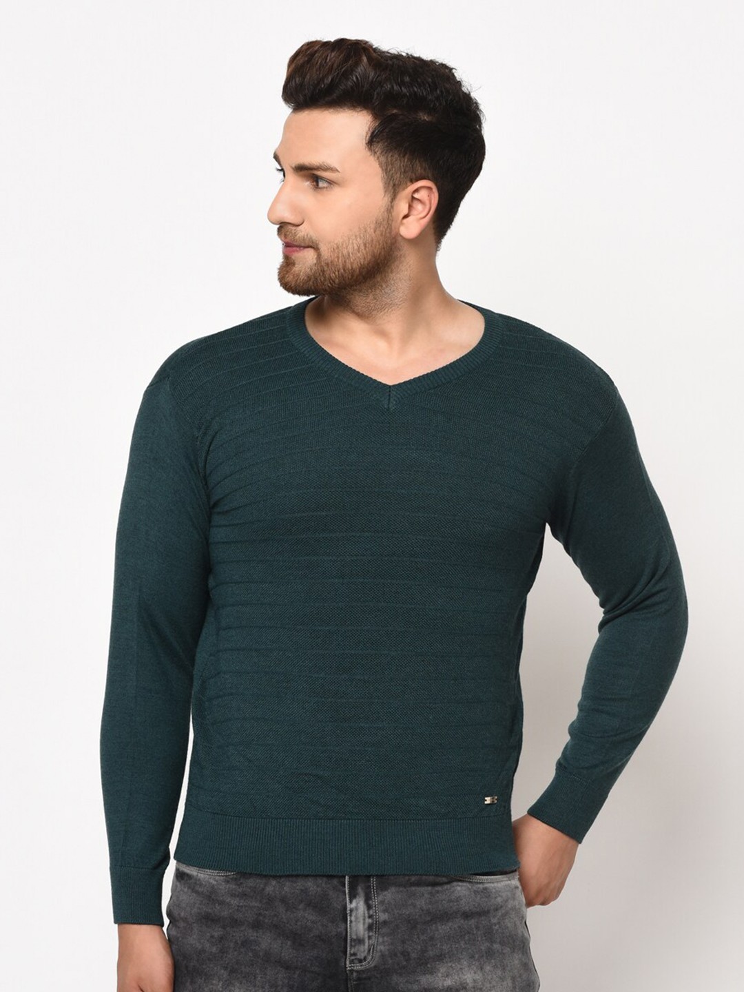 

98 Degree North Men Olive Green Pullover