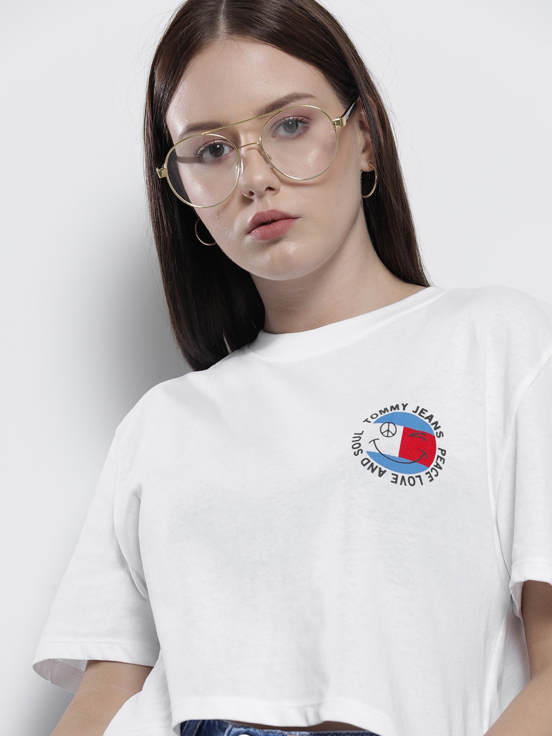 

Tommy Hilfiger Women White Printed T-shirt