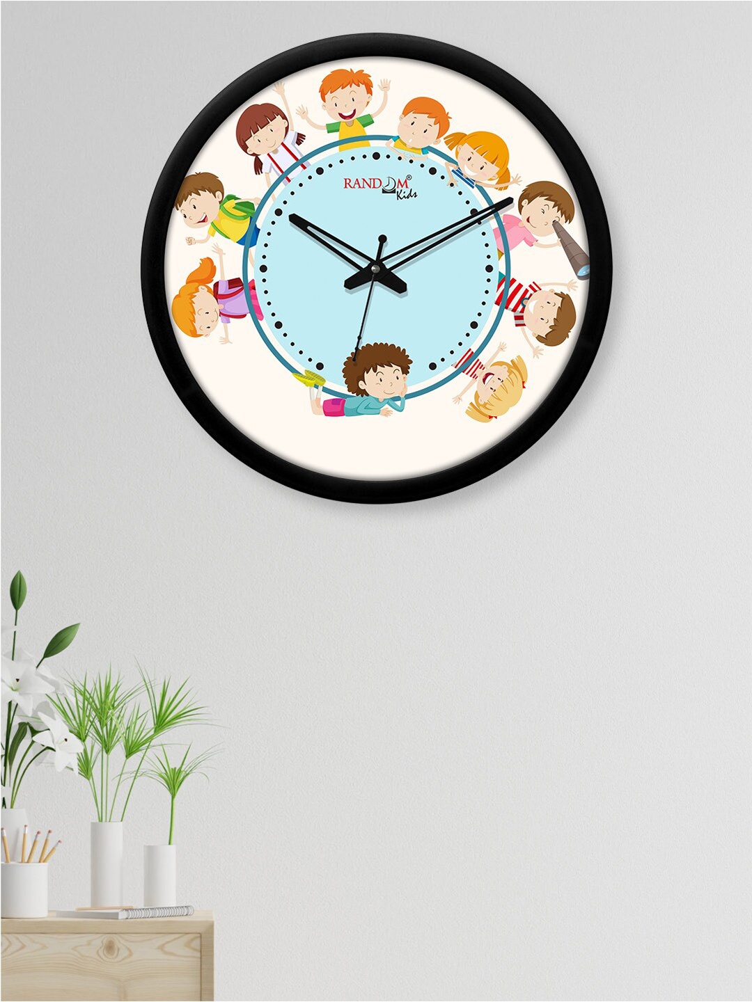 

RANDOM Multicoloured Printed Contemporary Wall Clock, Multi