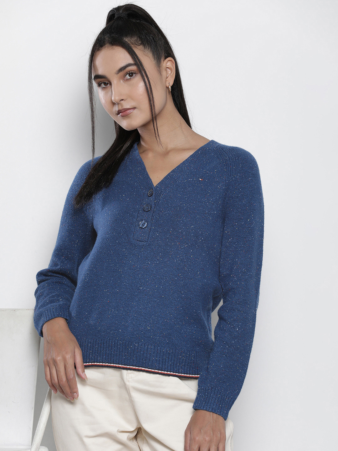 

Tommy Hilfiger Women Blue Cozy Cardigan