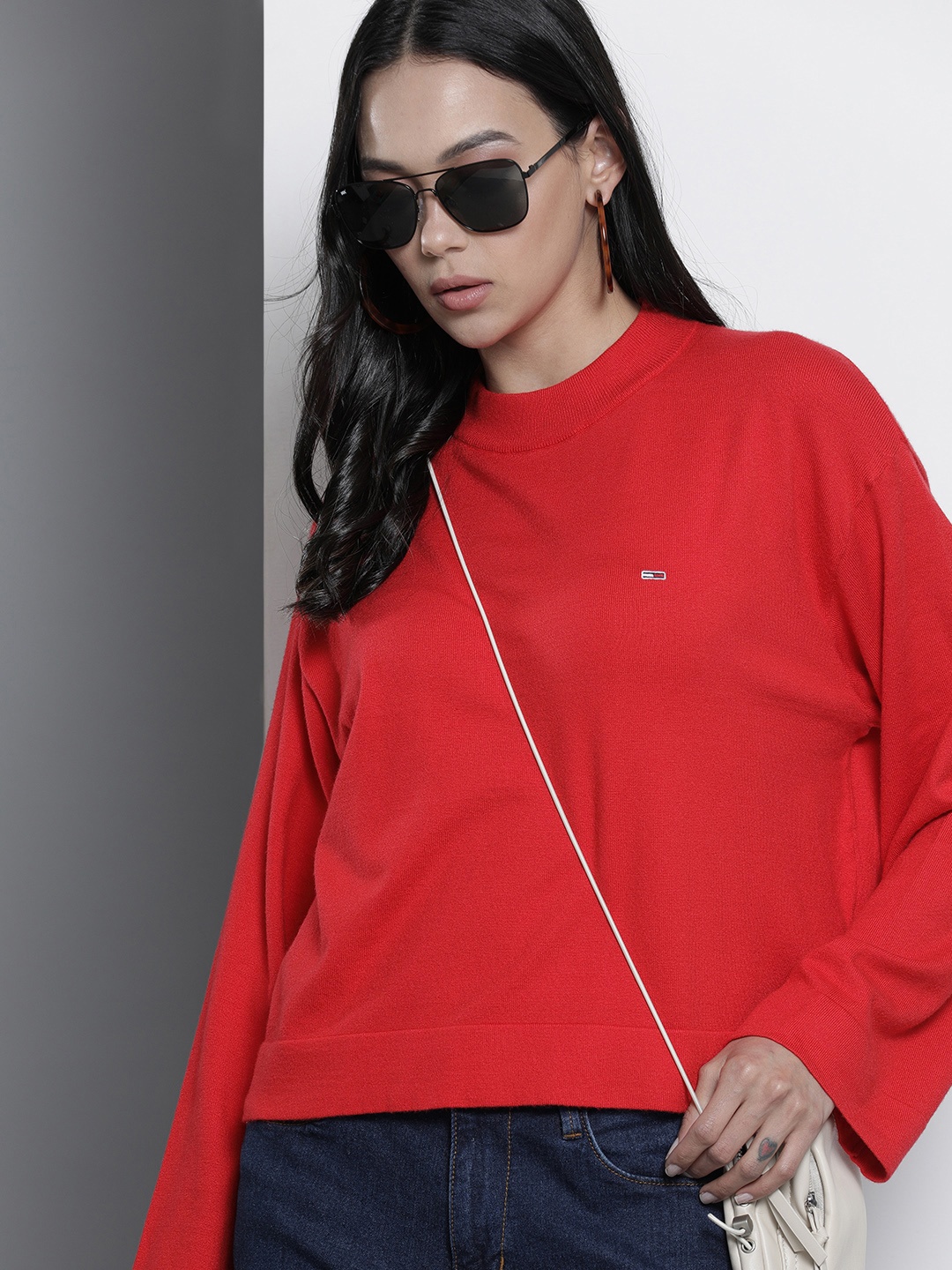 

Tommy Hilfiger Women Red Pullover with Embroidered Detail