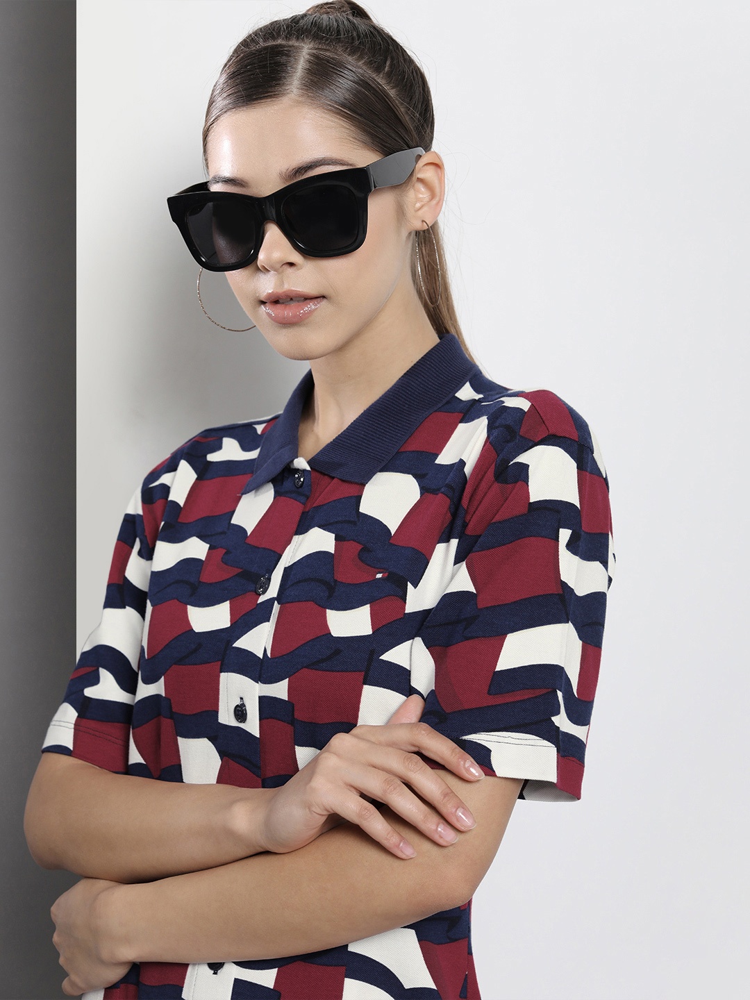 

Tommy Hilfiger Red Organic Cotton Midi Dress