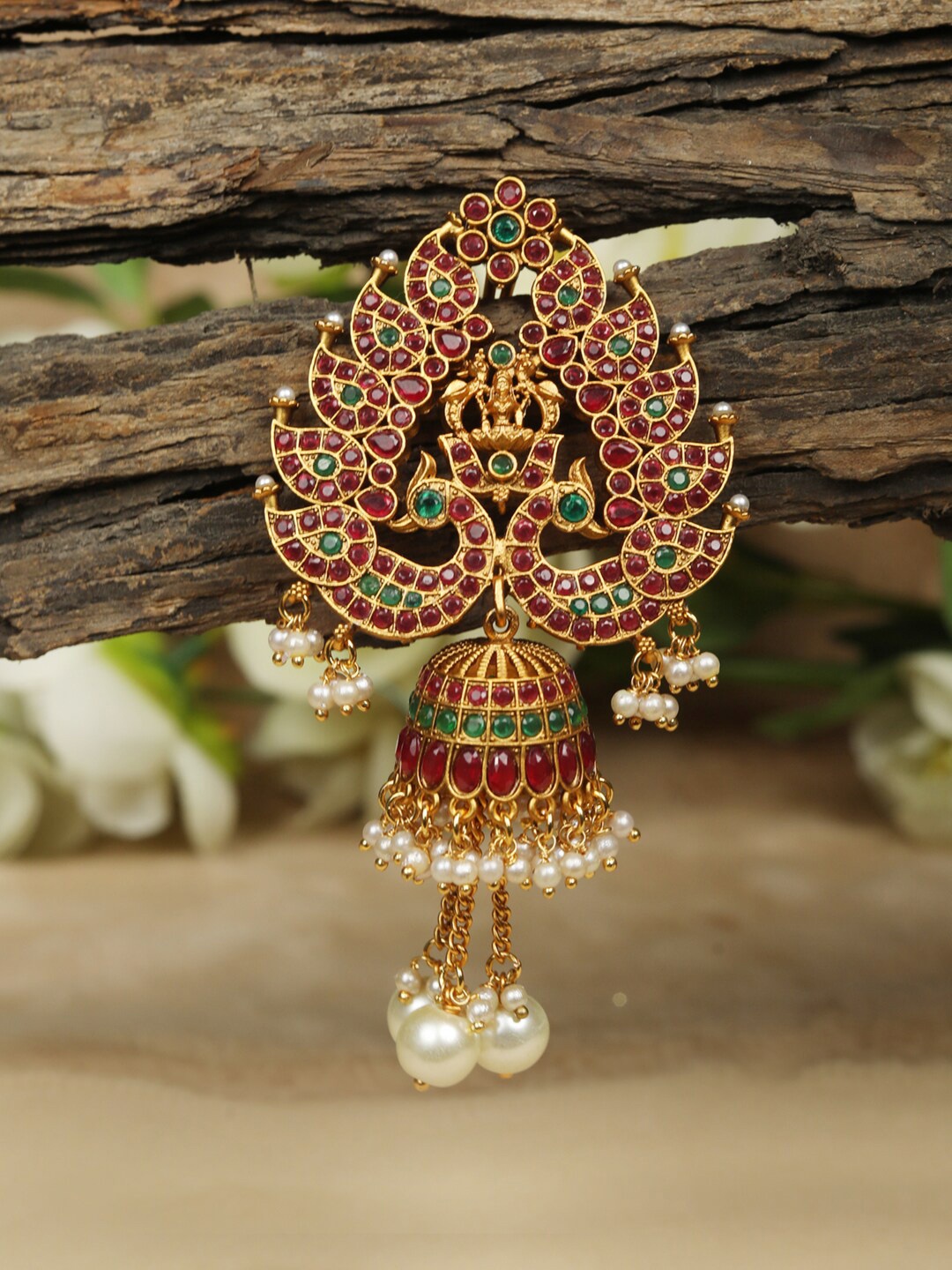 

Priyaasi Women Gold-Toned & Multicoloured Gold Plated Embellished Hair Accessory