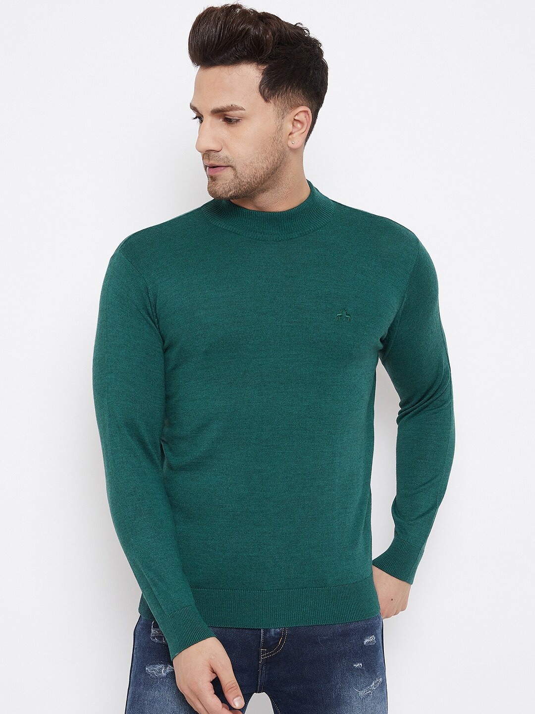 

98 Degree North Men Green Sweater