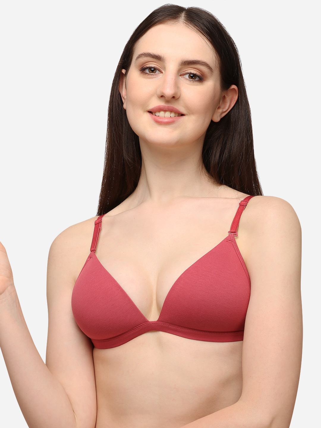 

Lenissa Pink T-shirt Bra-Half Coverage Lightly Padded L-109