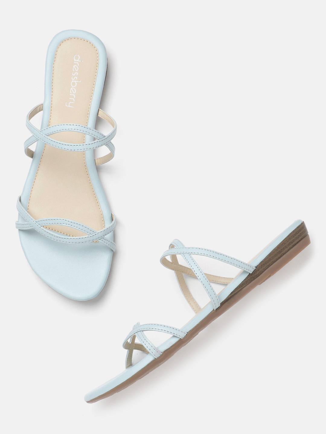 

DressBerry Women Blue Open Toe Flats