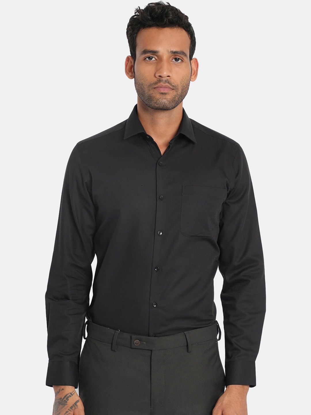 

Arrow Men Black Formal Regular Fit Shirt