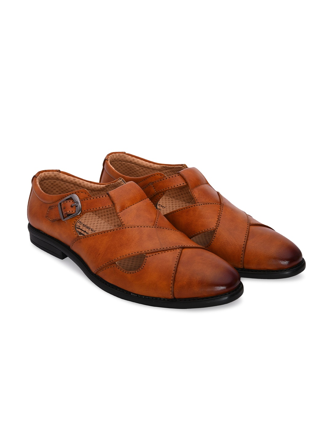 

ALBERTO MORENO Men Tan Shoe-Style Sandals