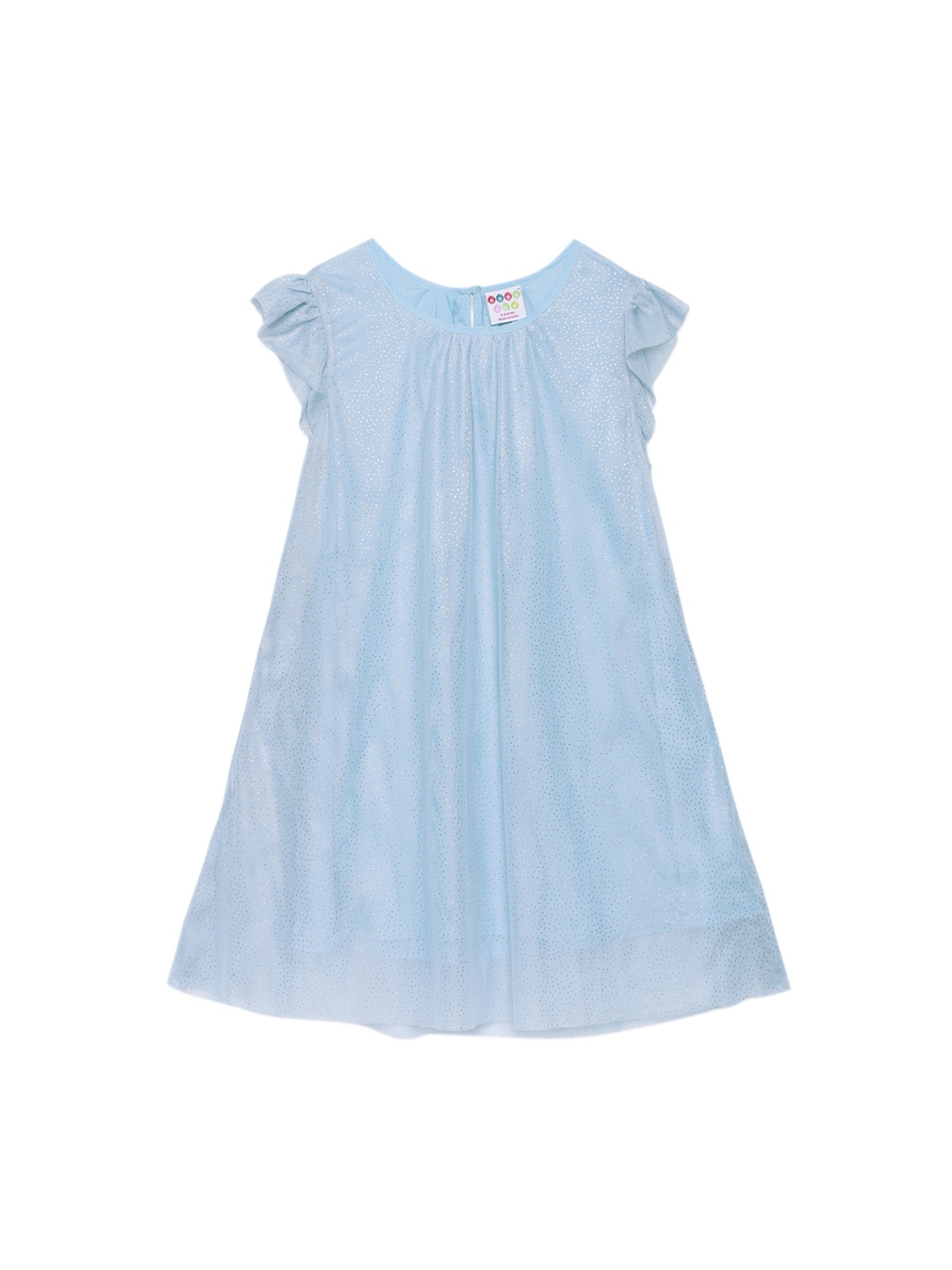

ZION Girls Blue & Silver-Toned Embellished A-Line Dress