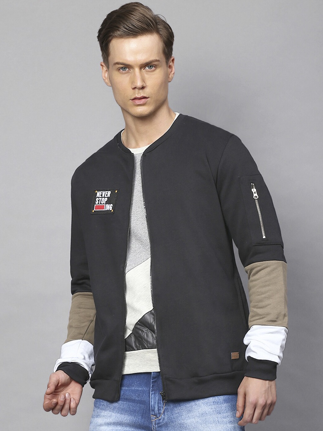 

Campus Sutra Men Black Sweatshirt