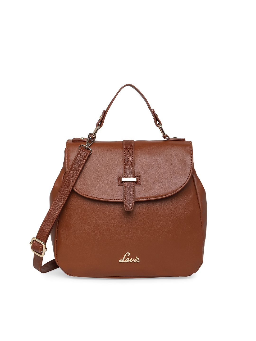 

Lavie Brown Structured Satchel Bag