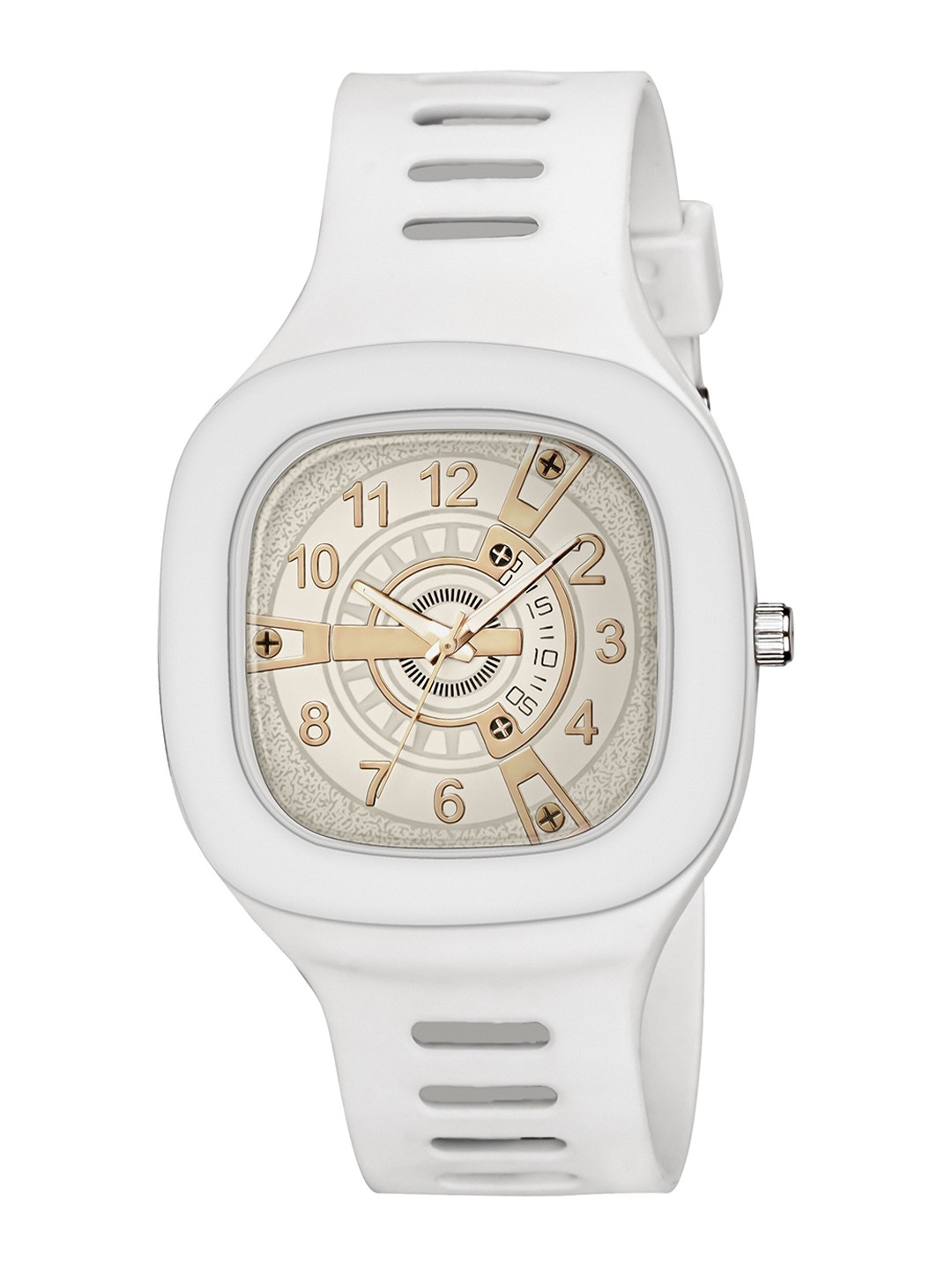 

SWADESI STUFF Unisex White Embellished Dial & Straps Analogue Watch SDS 133 WHITE