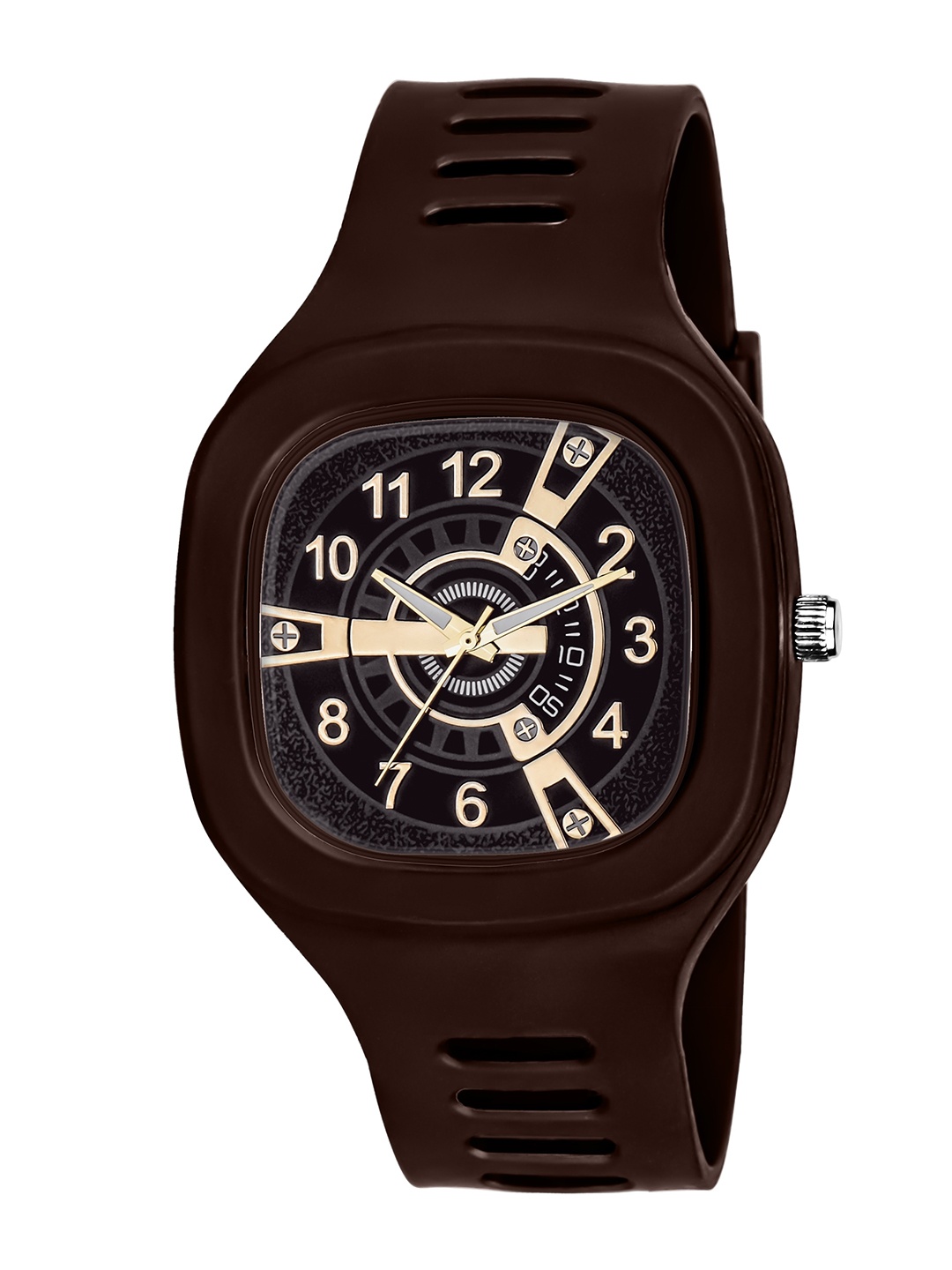 

SWADESI STUFF Unisex Brown Skeleton Dial & Straps Analogue Watch SDS 133