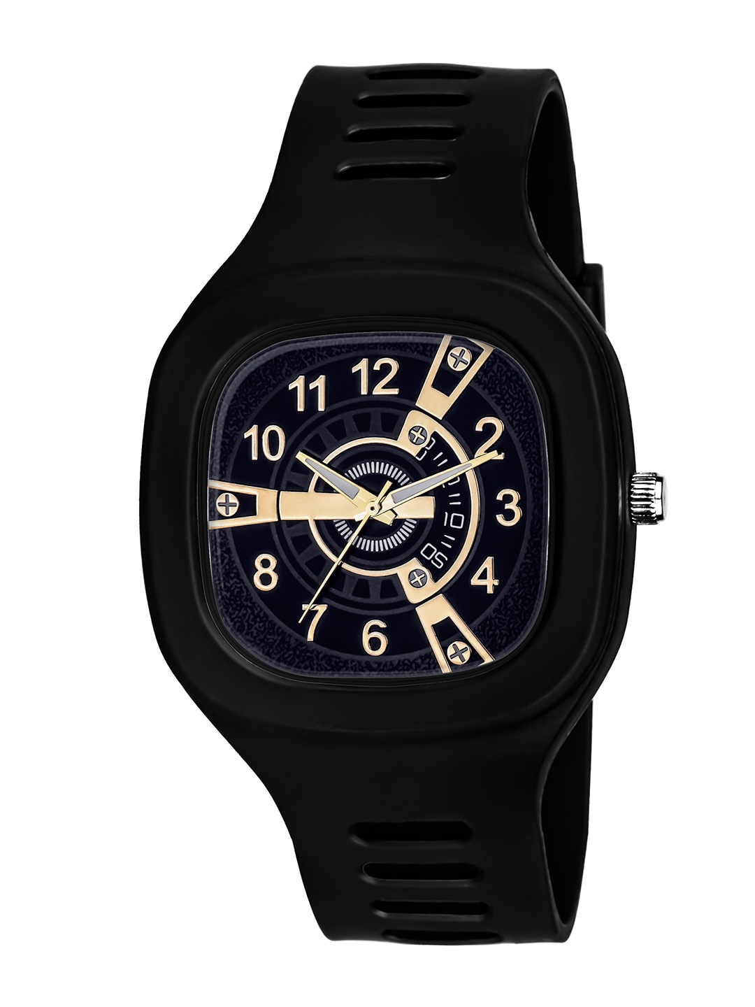 

SWADESI STUFF Unisex Black Printed Dial & Black Straps Analogue Watch SDS 133