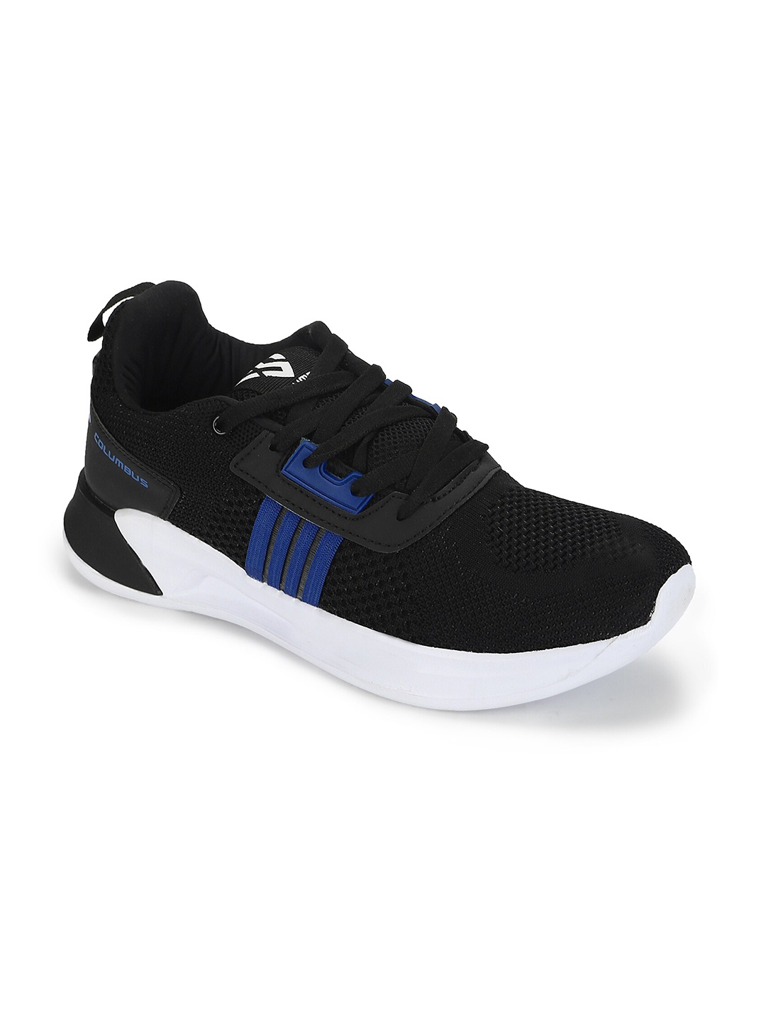 

Columbus Men Black & Blue Mesh MFT_CLB_RASH_BKBL Regular Running Shoes