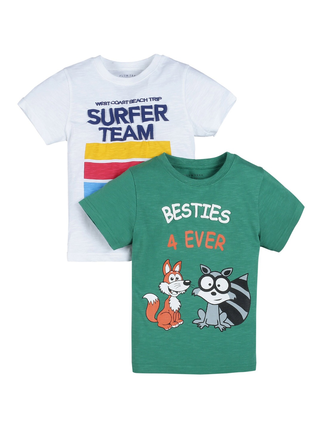 

PLUM TREE Boys Off White 2 Printed T-shirt