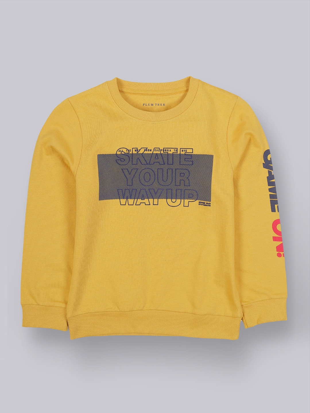 

PLUM TREE Boys Yellow Printed Sweatshirt