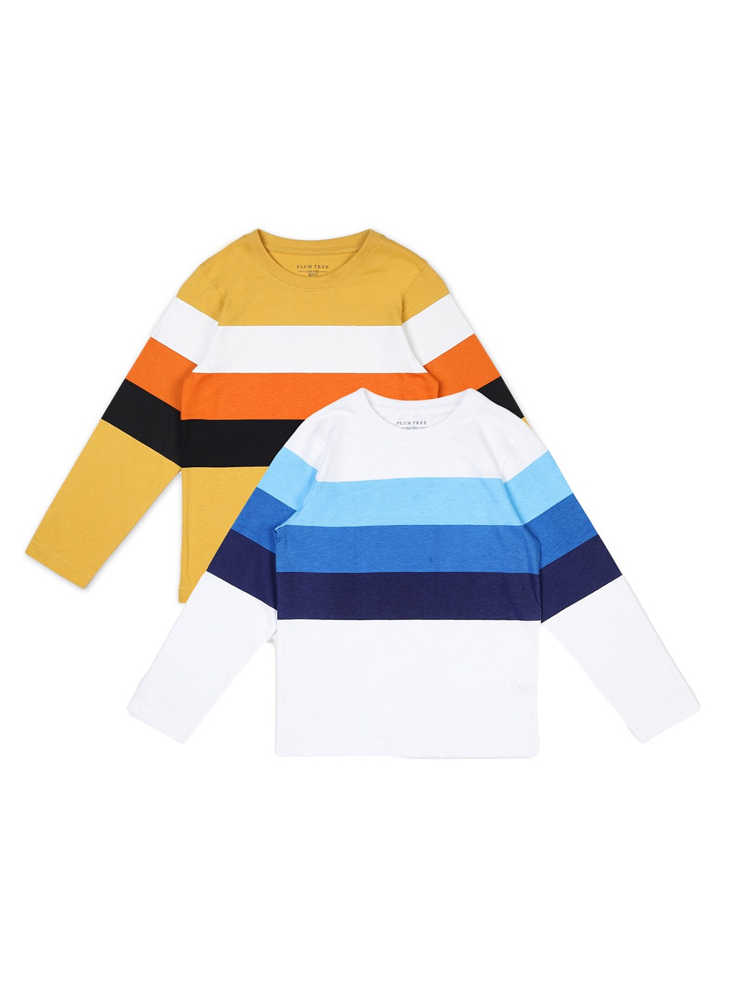 

PLUM TREE Boys Yellow 2 Striped T-shirt