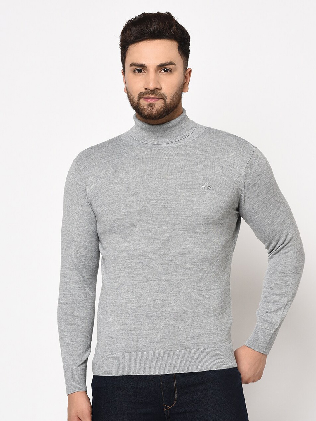 

98 Degree North Men Grey Pullover Sweater