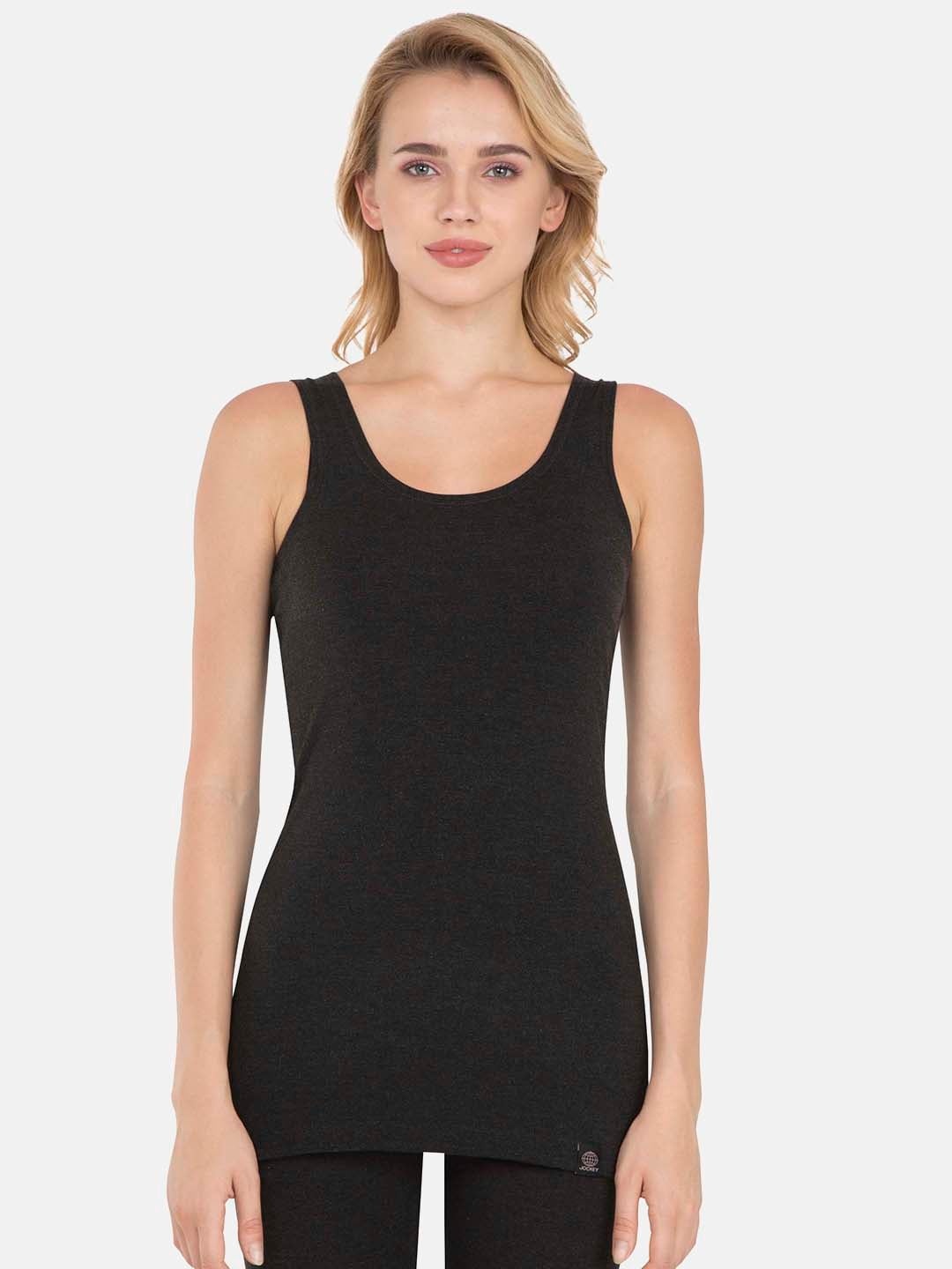 

Jockey Women Black Solid Thermal Camisole