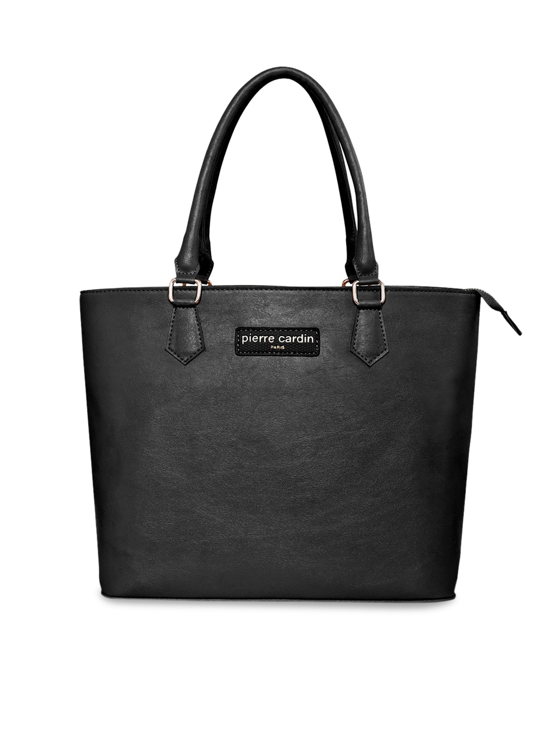 

pierre cardin Black PU Oversized Structured Tote Bag