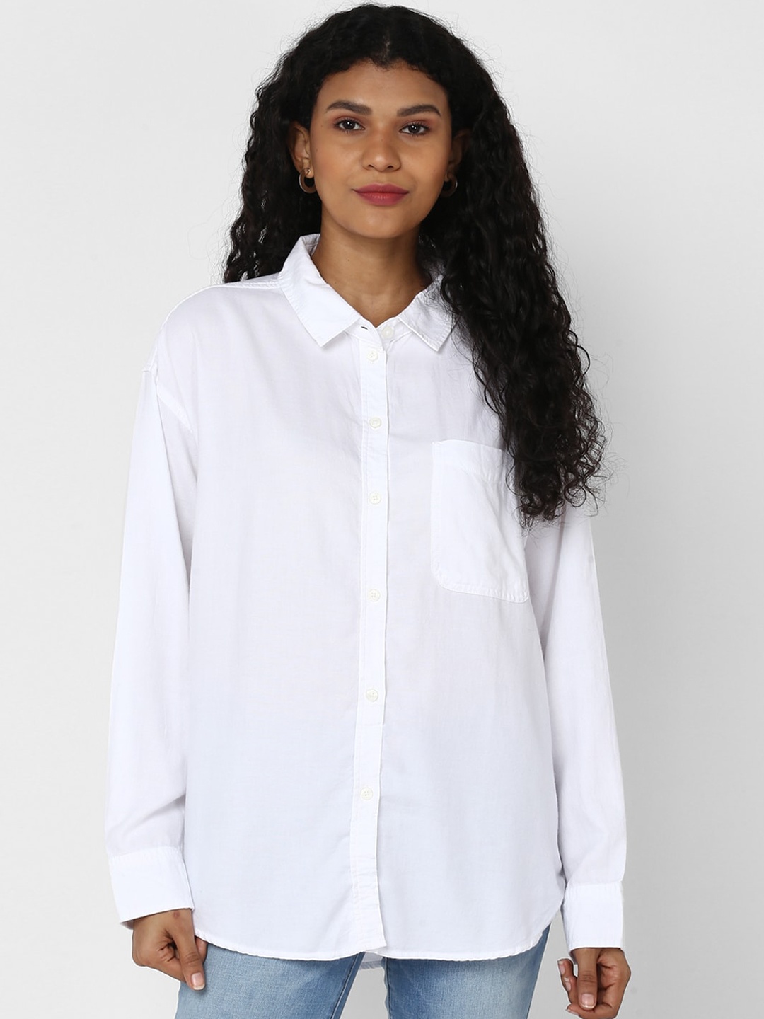 

AMERICAN EAGLE OUTFITTERS Women White Casual Shirt