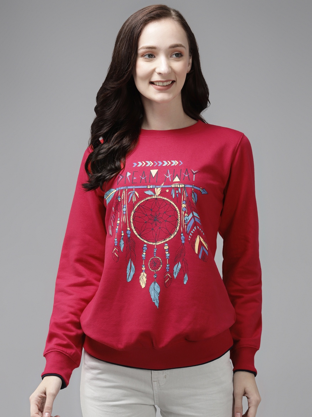 

Cayman Women Pink Printed Sweatshirt