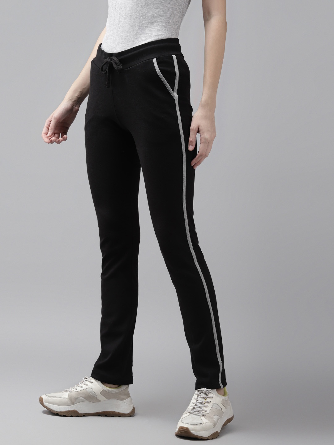 

Cayman Women Black Solid Cotton Track Pants