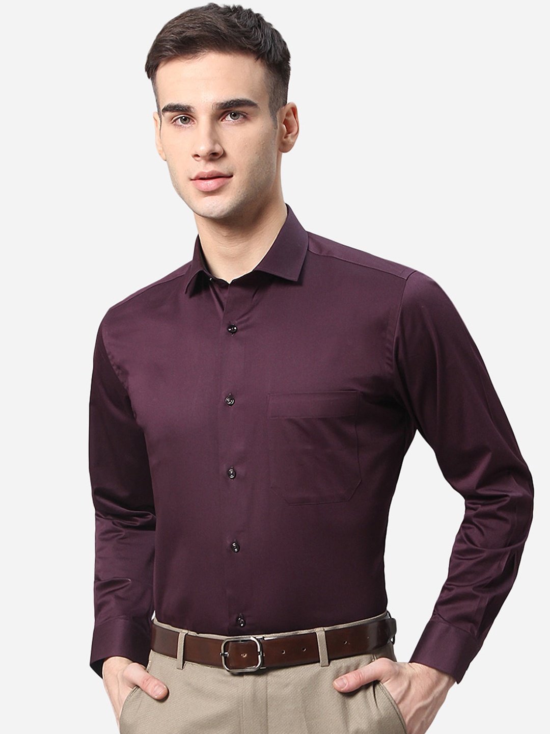 

Greenfibre Men Maroon Slim Fit Casual Shirt